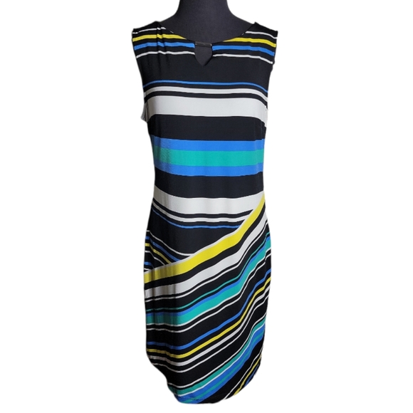 Apt. 9 Dresses & Skirts - APT.9 colorblock stripe sleeveless scoop neck dress size medium